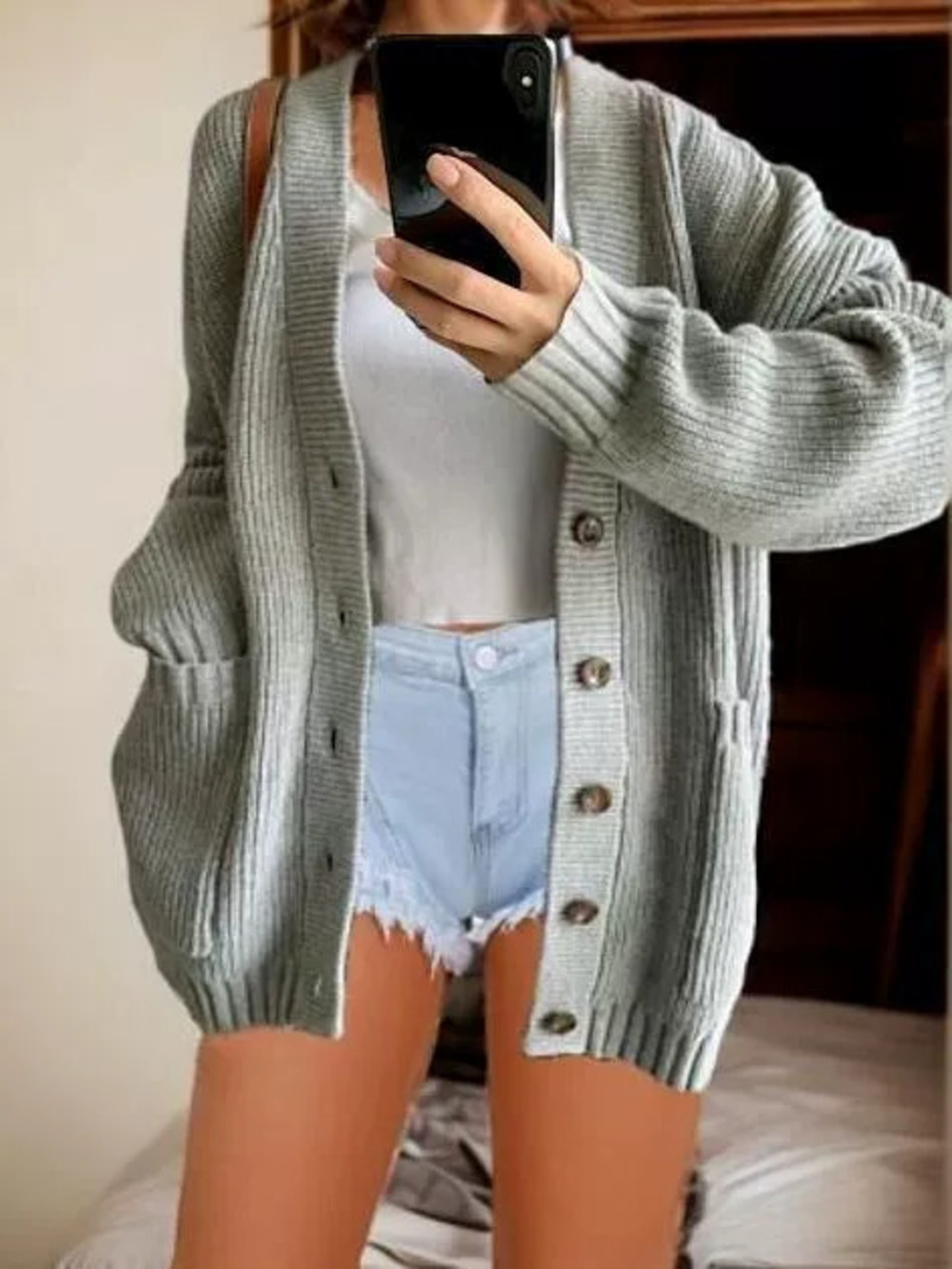 ZARA New Solid Color Knit Cardigan Sweater Jacket
